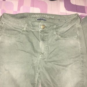 Army Green American Eagle Jeggings size 10